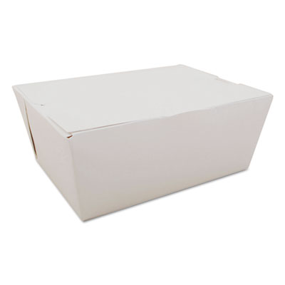 SCT ChampPak Carryout Boxes, #4, 7.75 x 5.5 x 3.5, White, Paper, 160/Carton (0744)