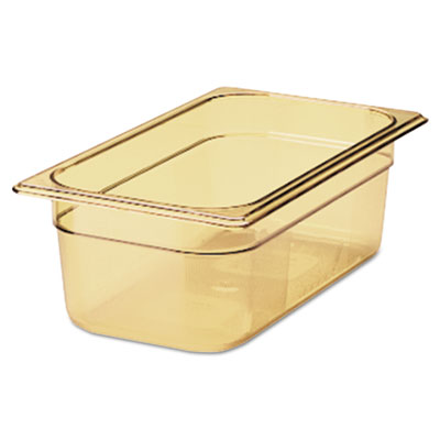 Rubbermaid Commercial HOT FOOD PAN, 1/3-SIZE, 4 QT, 6.88 X 12.8 X 4, AMBER (217PAMB)