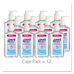 PURELL Advanced Hand Sanitizer Refreshing Gel, 12 oz Pump Bottle, Clean Scent, 12/Carton (365912CT)