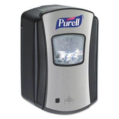 PURELL LTX-7 Touch-Free Dispenser, 700 mL, 5.75 x 4 x 4.88, Chrome/Black, 4/Carton (132804)