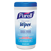 PURELL Hand Sanitizing Wipes, 5 7/10 X 7 1/2, Clean Refreshing Scent, 40/canister (912006CMREA)