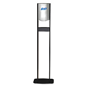PURELL Elite LTX Floor Stand Dispenser Station, 1,200 mL, 15.25 x 9.86 x 58.1, Chrome/Black (2456DS)