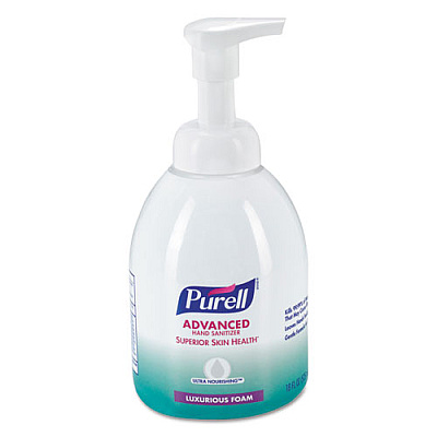PURELL ULTRA NOURISHING LUXURIOUS ADVANCED FOAM HAND SANITIZER, 18 OZ, FRAGRANCE FREE, 4/CARTON (579904CT)