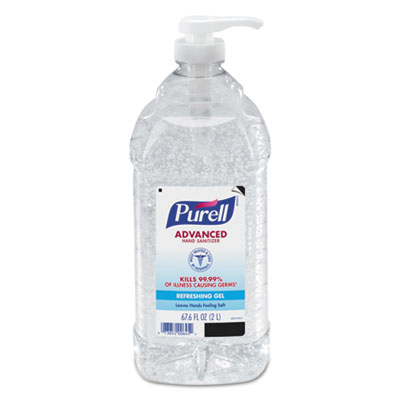 PURELL Advanced Refreshing Gel Hand Sanitizer, 2 L Pump Bottle, Clean Scent (962504EA)