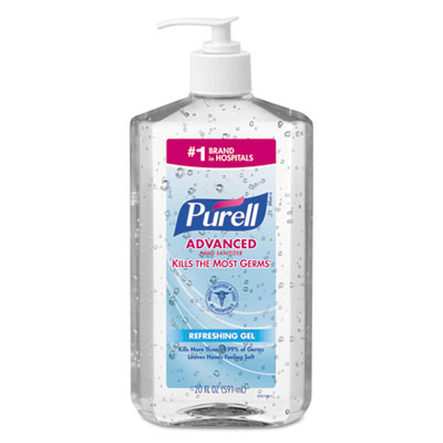 PURELL Advanced Hand Sanitizer Refreshing Gel, 20 oz Pump Bottle, Clean Scent (302312EA)