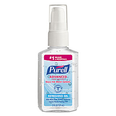 PURELL Advanced Hand Sanitizer Refreshing Gel, 2 oz Pump Bottle, Refreshing Scent, 24/Carton (960624)