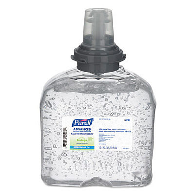 PURELL GREEN CERTIFIED TFX REFILL ADVANCED GEL HAND SANITIZER, 1200 ML, 4/CARTON (549104CT)