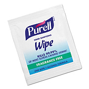 PURELL Sanitizing Hand Wipes, Individually Wrapped, 5 x 7, Unscented, White, 1,000/Carton (902210CT)