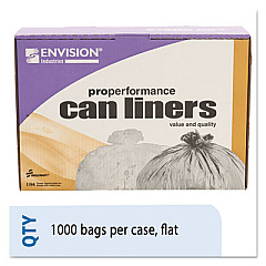 AbilityOne 8105015171365, SKILCRAFT High Density Trash Can Liner, 16 gal, 8 microns, 24" x 33", Natural, 1,000/Carton