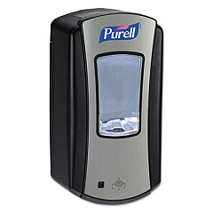 PURELL LTX-12 Touch-Free Dispenser, 1,200 mL, 5.75 x 4 x 10.5, Black/Chrome (192804)