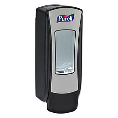 PURELL ADX-12 Dispenser, 1,200 mL, 4.5 x 4 x 11.25, Chrome/Black (882806)
