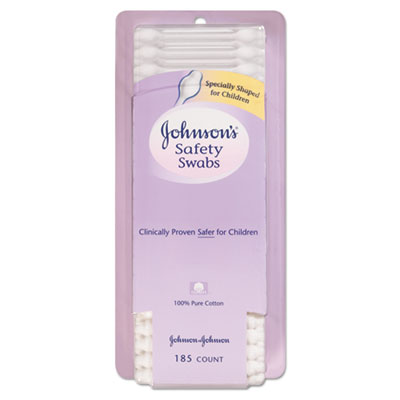 Johnson & Johnson Pure Cotton Swabs, Safety Swabs, 185/Pack (002948)