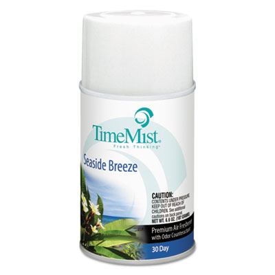 TimeMist PREMIUM METERED AIR FRESHENER REFILL, SEASIDE BREEZE, 6.6 OZ AEROSOL, 12/CARTON (1048494)