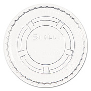 Dart Portion/Souffle Cup Lids, Fits 0.5 oz to 1 oz Portion Cups, Plastic, Clear, 125/Pack, 20 Packs/Carton (PL100N)