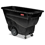 Rubbermaid Commercial 0.5 cu yd Structural Foam Tilt Truck, Utility Duty, 450 lb Capacity, Black (9T13BLA)