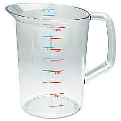 Rubbermaid Commercial Bouncer Measuring Cup, 4 qt, Plastic, Clear (3218CLE)