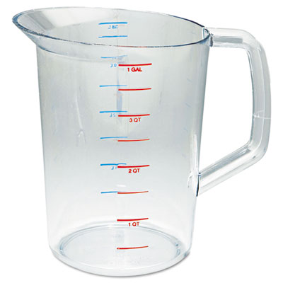 Rubbermaid Commercial Bouncer Measuring Cup, 4 qt, Plastic, Clear (3218CLE)