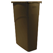 Rubbermaid Commercial SLIM JIM WASTE RECEPTACLE, RECTANGULAR, PLASTIC, 23GAL (1956187)