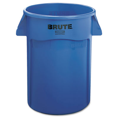 Rubbermaid Commercial Vented Round Brute Container, 44 gal, Plastic, Blue (264360BE)