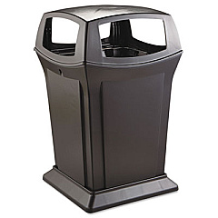 Rubbermaid Commercial Ranger Fire-Safe Waste Container, 45 gal, Structural Foam, Black (917388BLA)