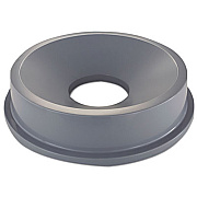 Rubbermaid Commercial Round BRUTE Funnel Top Receptacle, For 32-Gallon Containers, 22.38" Diameter x 5h, Gray (3543GRA)