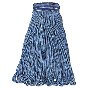 Rubbermaid Commercial Universal Headband Mop Head, Cotton/Synthetic, 24 oz, Blue, 12/Carton (E238)