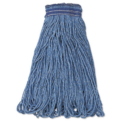 Rubbermaid Commercial Universal Headband Mop Head, Cotton/Synthetic, 24 oz, Blue, 12/Carton (E238)