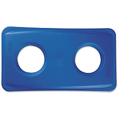 Rubbermaid Commercial Lid for Slim Jim Bottle Recycling Container, 20.38w x 11.38d x 2.75h, Blue (269288BE)
