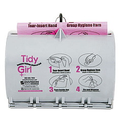Tidy Girl Plastic Feminine Hygiene Disposal Bag Dispenser, Gray (TGUDPV2)