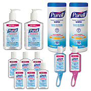 PURELL OFFICE STARTER KIT, GEL HAND SANITIZER AND WIPES, ASSORTED (9652K1EC)