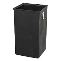 Safco Rigid Liner for SAF9728/SAF9729 Waste Receptacles, Plastic, 36 gal, Black (9669)