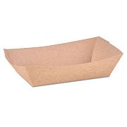 SCT Eco Food Trays, 6 oz Capacity, 4.29 x 2.85 x 1.09, Brown, Paper, 1,000/Carton (0505)