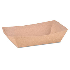 SCT Eco Food Trays, 6 oz Capacity, 4.29 x 2.85 x 1.09, Brown, Paper, 1,000/Carton (0505)