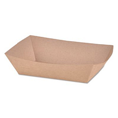 SCT Eco Food Trays, 2 lb Capacity, Brown, Paper, 1,000/Carton (0517)