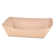 SCT Eco Food Trays, 2.5 lb Capacity, 6.54 x 4.06 x 1.73, Brown, Paper, 500/Carton (0521)
