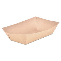 SCT Eco Food Trays, 5 lb Capacity, Brown, Paper, 500/Carton (0529)