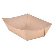 SCT Eco Food Trays, 3 lb Capacity, Brown, Paper, 500/Carton (0525)