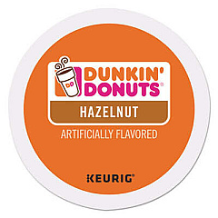 Dunkin Donuts K-Cup Pods, Hazelnut, 24/box (0848)
