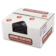Jaguar Plastics REPRO LOW-DENSITY CAN LINERS, 45 GAL, 1.5 MIL, 40" X 46", BLACK, 100/CARTON (JAGR4046H)