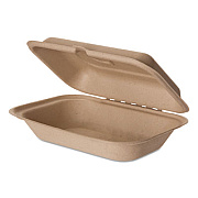 Eco-Products Wheat Straw Hinged Clamshell Containers, 6 X 9 X 3, 300/carton (EPHCW96)