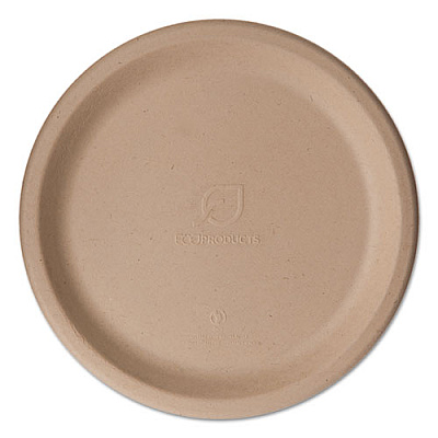 Eco-Products Wheat Straw Dinnerware, Plate, 9" Diameter, 500/carton (EPPW9)