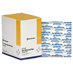 First Aid Only Refill for SmartCompliance General Business Cabinet, Non-Adherent Pads, 3 x 4, 50/Box (I256)