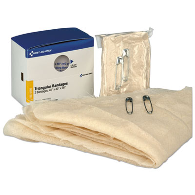 First Aid Only Refill for SmartCompliance General Business Cabinet, Triangular Bandages, 40 x 40 x 56, 2/Box (FAE5100)