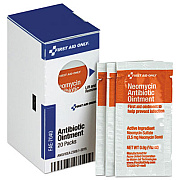 First Aid Only Refill for SmartCompliance General Business Cabinet, Antibiotic Ointment, 0.9 g Packet, 20/Box (FAE7040)