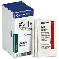 First Aid Only Refill for SmartCompliance General Business Cabinet, Lip Balm, 0.5g Pack, 10/Box (FAE4010)