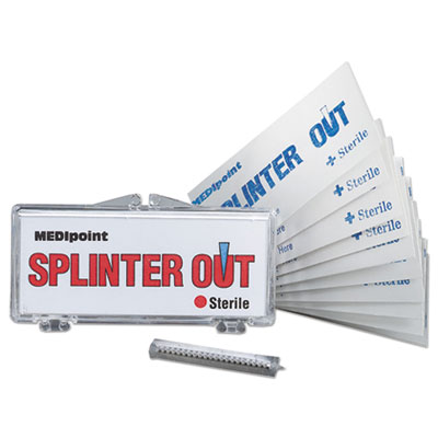 First Aid Only Refill for SmartCompliance General Business Cabinet, Splinter Out, Sterile, 10/Box (22410)