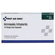 First Aid Only Refill for SmartCompliance General Business Cabinet, Ammonia Inhalants, 10/Box (9001)