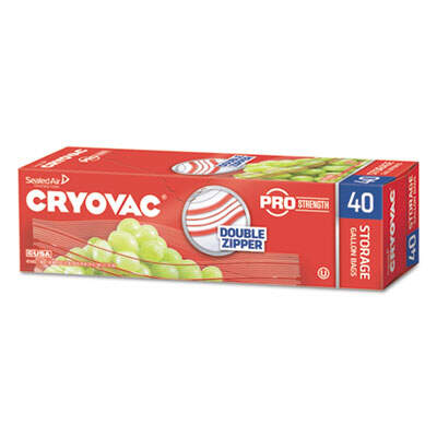 Diversey 100946907 Cryovac One Gallon Storage Bag Dual Zipper