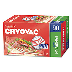 Diversey Cryovac Sandwich Bags, 1.15 mil, 6.5" x 5.88", Clear, 1080/Carton (100946906)