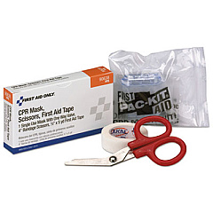 First Aid Only 24 Unit ANSI Class A+ Refill, CPR Breather, Scissors, Tape, 3 Pieces (90638)